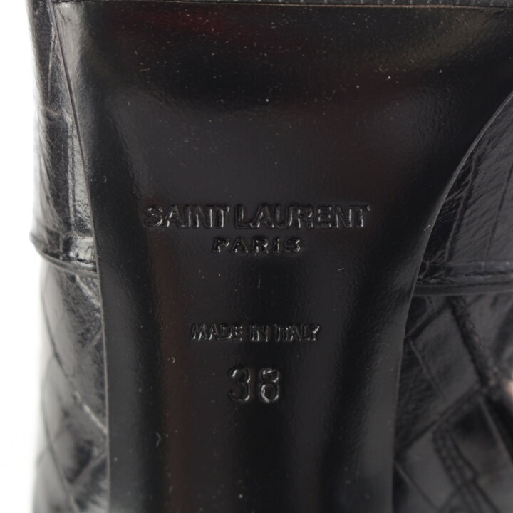 楽天市場】サンローラン SAINT LAURENT クロコ型押し サイドジップ 