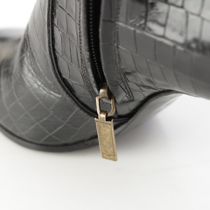 楽天市場】サンローラン SAINT LAURENT クロコ型押し サイドジップ 