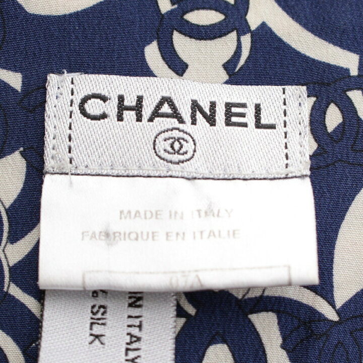 楽天市場】シャネル CHANEL 07A シルク ココマーク プリント ブラウス 