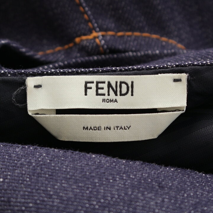 楽天市場】フェンディ FENDI 17年 デニム パール付き ワンピース  
