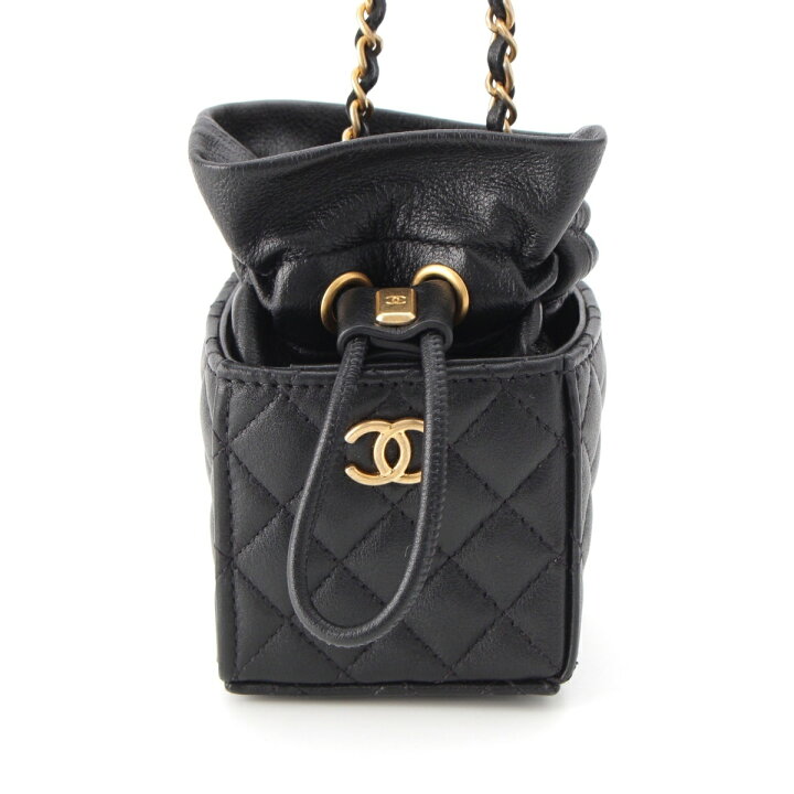 楽天市場】シャネル CHANEL マトラッセ ラムスキン ミニキューブ 巾着 