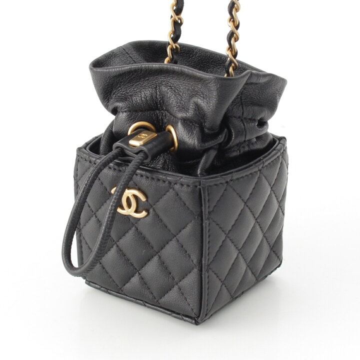 楽天市場】シャネル CHANEL マトラッセ ラムスキン ミニキューブ 巾着 