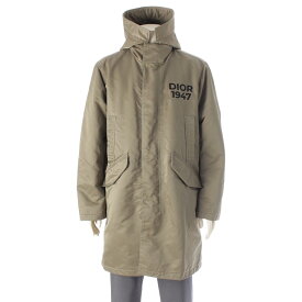 ディオール・オム DIOR HOMME 24年 ナイロン 1947 フーデッド テクニカル モッズコート アウター 413C303A6007 カーキ 44【中古】【正規品保証】