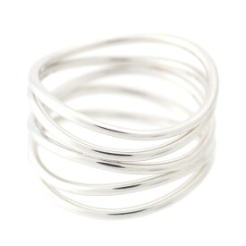 ティファニー TIFFANY&Co. ウェーブ5ロウリング リング 指輪 750 ホワイトゴールド 約10.5～11号 4.7g【中古】【正規品保証】