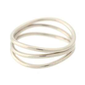 ティファニー TIFFANY&Co. ウェーブ3ロウリング リング 指輪 750 ホワイトゴールド 9号 3.0g【中古】【正規品保証】