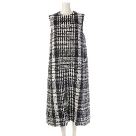 ドゥロワー Drawer 23AW WINTER1 OCTOBER BOUCLETWD NSNCOP ツイード ブークレ ノースリーブ ワンピース ドレス 6526-299-1404 ブラック 36【中古】【正規品保証】