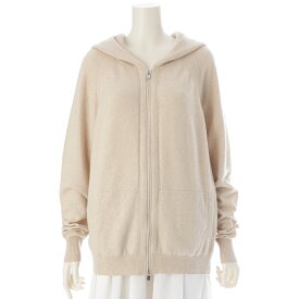 ロロピアーナ Loro Piana ベビーカシミヤ メラーノ ボンバー フーディ パーカー ブルゾン ナチュラル・メランジュ 50【中古】【正規品保証】