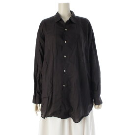 ローブドシャンブルコムデギャルソン robe de chambre COMME des GARCONS 80s オーバーサイズ 長袖シャツ トップス ブラック F【中古】【正規品保証】