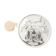 エルメス HERMES Ex-Libris エクスリブリス ロゴ リング 指輪 Ag925 Au750 シルバー 51 11号 14.7g【中古…