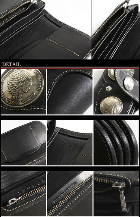 楽天市場】REDMOON レッドムーン 長財布 革 コンチョマスター/メガ 