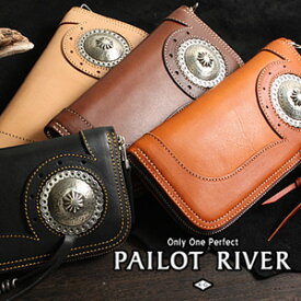 PAILOT RIVER パイロットリバー ラウンドファスナー ロングラウンドウォレット型 長財布 革 洋白 PR-BAREBACK[メンズ ロングウォレット 革財布 レザー おしゃれ かっこいい 大人 彼氏 男性 プレゼント]