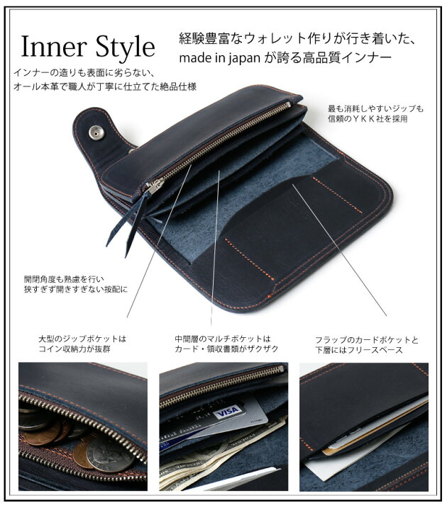 楽天市場】REDMOON レッドムーン 限定ネイビーオイルレザー ロング 