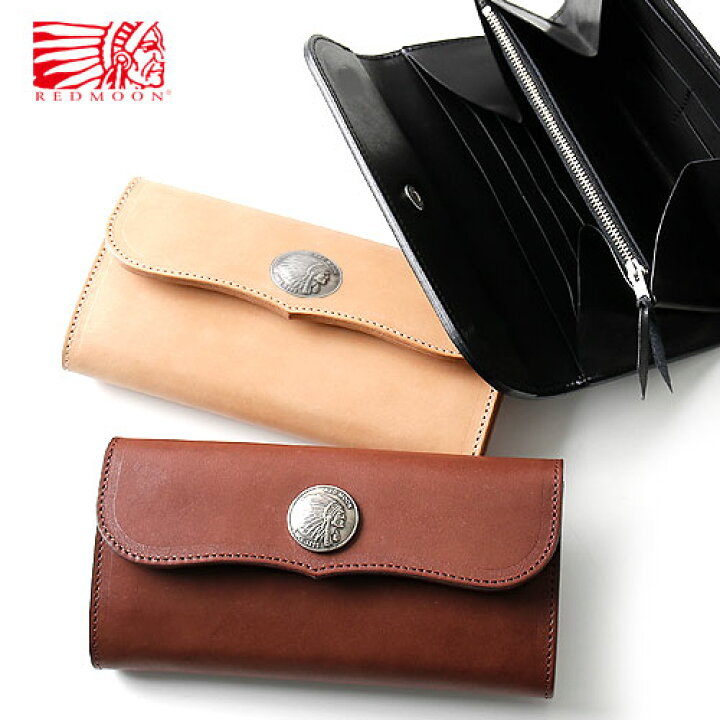 本革 長財布 REDMOON レッドムーン Long Wallet Concho RM-THW05A30 ロングウォレット シングル30mmコンチョ 長財布 革 レザー メンズ 本革 サドルレザー ロープ 日本製 職人 匠 財布 革財布 男性 プレゼント 名入れ