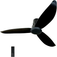 静音DCモーター・シーリングファン 回転直径110cm 高さ22cm 3枚羽根 リモコン付き 揺らぎ送風モード・オ…