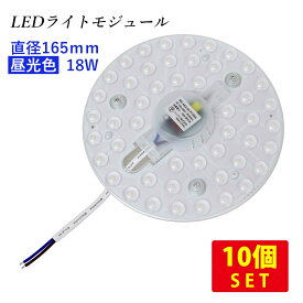 （10個セット）LEDライトモジュール マグネット式 直径165mm 昼光色 2300lm 18W (30形FCL丸形蛍光灯相当の明るさ) 送料無料 (沖縄・離島を除く) 節電 電気代節約