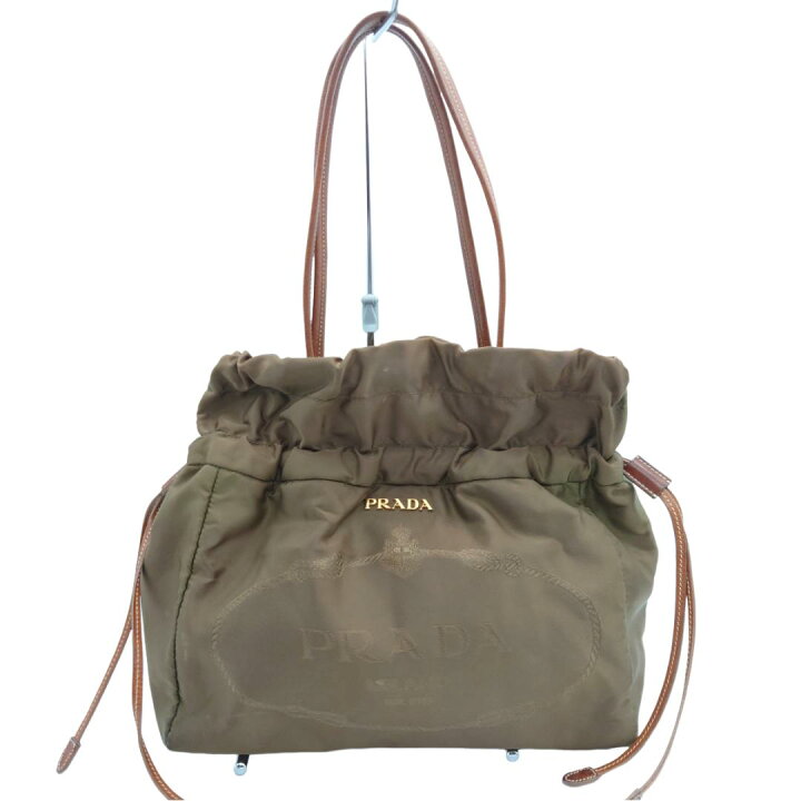 楽天市場】PRADA プラダ 巾着 トートバッグ ハンドバッグ 肩掛け ロゴ 