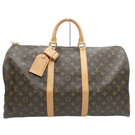 【今だけ！決算値引き 15,000円OFF】 Louis Vuitton ルイヴィトン キーポル50 ボストンバッグ 旅行かばん トラベルバッグ モノグラム ブラウン コーティングキャンバス レザー M41426 メンズ レディース 【中古 Bランク】☆送料無料☆ 当店通常価格99,800円