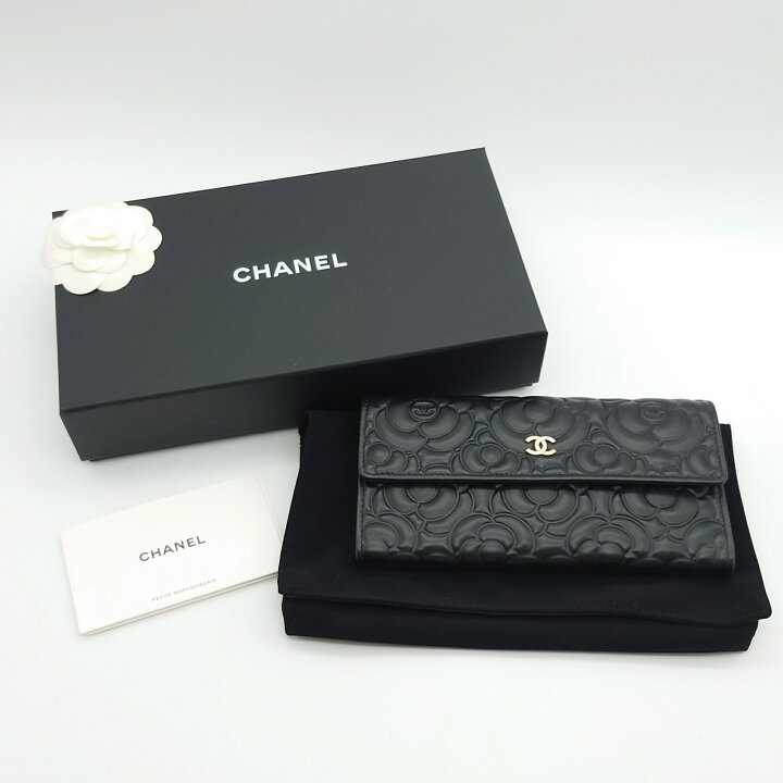 楽天市場】シャネル CHANEL カメリア 長財布 財布 ココマーク 二つ折り 