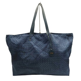 ボッテガヴェネタ BOTTEGA VENETA トートバッグ バッグ イントレチャート シンプル シック 四角 スクエア ユニセックス おしゃれ カジュアル かわいい 機能的 ブルー シルバー ナイロン B06331056V メンズ レディース 【中古 B品】送料無料