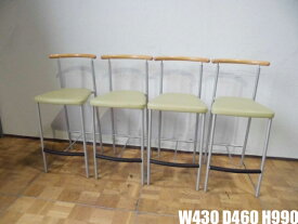 【中古】厨房 オリバー oliver カウンター椅子 チェア 4脚セット 店舗 飲食店 W430×D460×H990mm