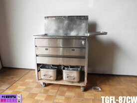 【中古】厨房 タニコー 業務用 2槽 涼厨 ガスフライヤー TGFL-87CW 都市ガス 18L×2 150℃～210℃ 圧電式 スタンダード 2016年製