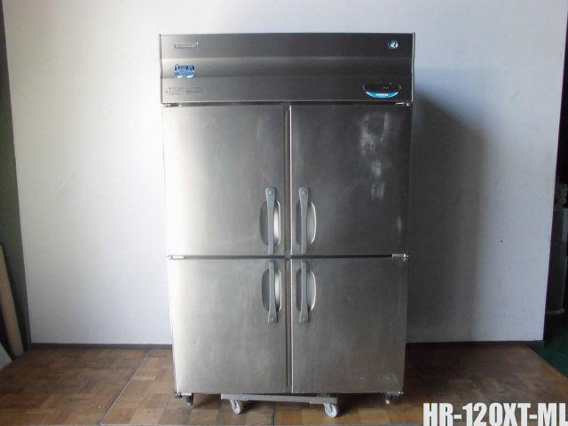 中古 贈物 厨房 低価格 業務用 ホシザキ 縦型 4面 冷蔵庫 ワイドスルー インバーター 温度パネル新品 839L 100V HR-120XT-ML センターピラーレス