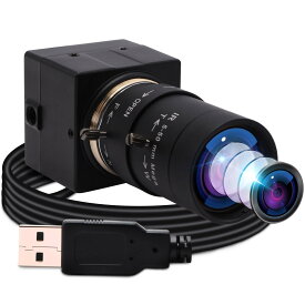 ELP 光学ズームWebカメラ 200万画素 低照度 ウェブカメラ 5-50mm可変焦点レンズ Web会議用UVCカメラPCサポートOTG CMOS IMX323センサー 0.01Lux Webかめら Windows/Mac/Linux/Android 対