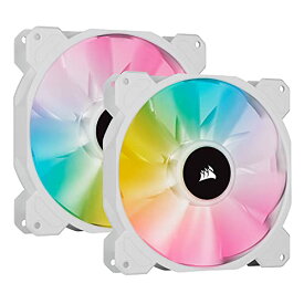 CORSAIR iCUE SP140 RGB ELITE Performance 140mm PWM Dual Fan Kit with Lighting Node CORE ホワィト PCケースファン 14cm CO-9050139-WW