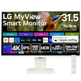 (最大1万円キャッシュバック中)LG スマートモニター / 32SR83U-W/LG MyView Smart Monitor / 31.5インチ 4K /webOS 23 / IPS/DCI-P3 95% /アンチグレア / 5W+5Wスピーカー / A