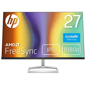 HP モニター 27インチ ディスプレイ フルHD 非光沢IPSパネル 超薄型 省スペース スリムベゼル HP M27fe 本体ブラック×スタンドシルバー(型番:43G46AA-AAAA)