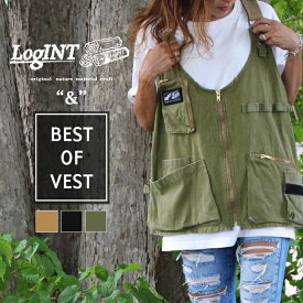 少量入荷 アウトドアベスト 『“＆”BEST OF VEST』LogINT ログイン キャンプベスト キャンパー ユニセックス メンズ レディース 高機能 収納15種 DIY 私服 高見え レザー 本革 おしゃれ レトロ エプロン デザイン かわいい 作業着 実用性 デザイナー