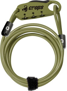 �N���b�v�X(crops) �����O�P�[�u�����b�N | 4mm×1800mm 3���_�C���� CP-SPD07 (�O���x���O���[��)