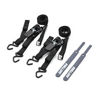 デイトナ(Daytona) バイク ラッシングベルト 2本入り ラチェット式 耐荷重100kg ベルト幅20mm フックタイ…