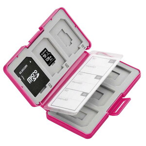 �G���R�� �������J�[�h�P�[�X SD �P�[�X �v���X�`�b�N SD6�� + microSD6�����[ �s���N CMC-SDCPP12PN