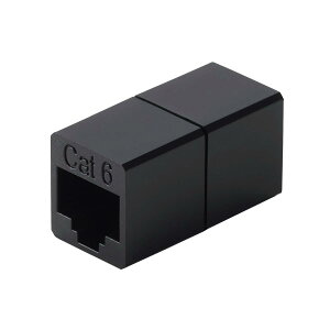 �G���R�� RJ45 ���p�R�l�N�^ Cat6A LAN�P�[�u�� ���� �A�_�v�^ UTP�d�l �u���b�N LD-RJ45U6BK