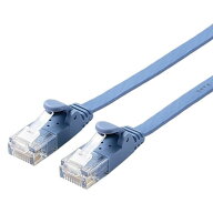 エレコム LANケーブル CAT6 1m 爪折れ防止コネクタ スーパーフラット ブルー LD-GF2/BU1