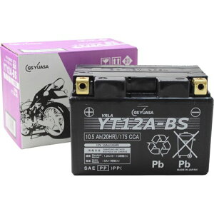 GS YUASA �W�[�G�X���A�T �V�[���h�^ �o�C�N�p�o�b�e���[ �t���[�d�� YT12A-BS-GY-C