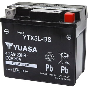 ��p���A�T YTX5L-BS �V�[���h�^ AGM �o�C�N�p�o�b�e���[ (TAIWAN YUASA)
