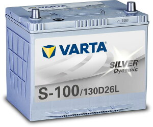 VARTA(�o���^) Silver Dynamic S-100/130D26L ���Y�ԗp�o�b�e���[ �A�C�h�����O�X��/�[�d�����/�W���� �������e�i���X�t���[�� S-95�݊�