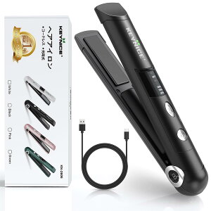 KEYNICE �R�[�h���X �w�A�A�C���� �X�g���[�g �J�[�� 2way �~�j �����^�� USB�[�d�� (Type-C) 3�i�K���x���� MAX205�� LCD�t�� �j�����p �����Y �|�[�`�t�� KN-2606 �u���b�N