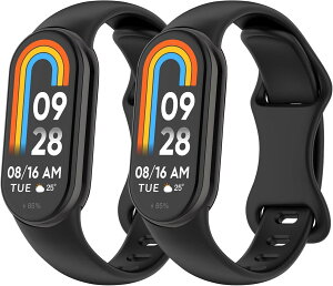 Vancle �y2������z �o���h for Xiaomi Mi Band 10 ���� �V���I�~ �X�}�[�g9/8 �����o���h, �ւ��x���g �_�炩���V���R�� �����x���g ���߉\ (�u���b�N+�u���b�N)