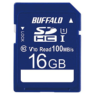 �o�b�t�@���[ SD�J�[�h 16GB 100MB/s UHS-1 �X�s�[�h�N���X1 VideoSpeedClass10 IPX7 Full HD �f�[�^�����T�[�r�X�Ή� RSDC-016U11HA/N