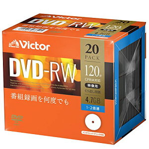 �r�N�^�[ Victor ����Ԃ��^��p DVD-RW VHW12NP20J1 (�Ж�1�w/1-2�{��/20��)