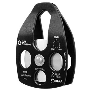 GM CLIMBING CE UIAA�F�� 32kN �{�[���x�A�����O ���[�W �N���C�~���O�v�[���[ ���X�L���[ �A�[�{���X�g ���ꔰ�� ������� �v�[���[�V�X�e�� �g���[�j���O �V���O���v�[���[ �u���b�N