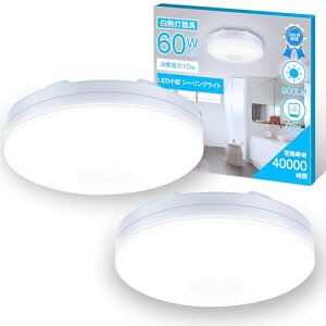 aurogeek LED�V�[�����O���C�g 4�� ���^ LED�Ɩ���� ���`�ی^ �L���� ���֓� led�d�� 5000K 60W���� �䏊 ���ʏ� �g�C�� 900lm �����F 2�Z�b�g