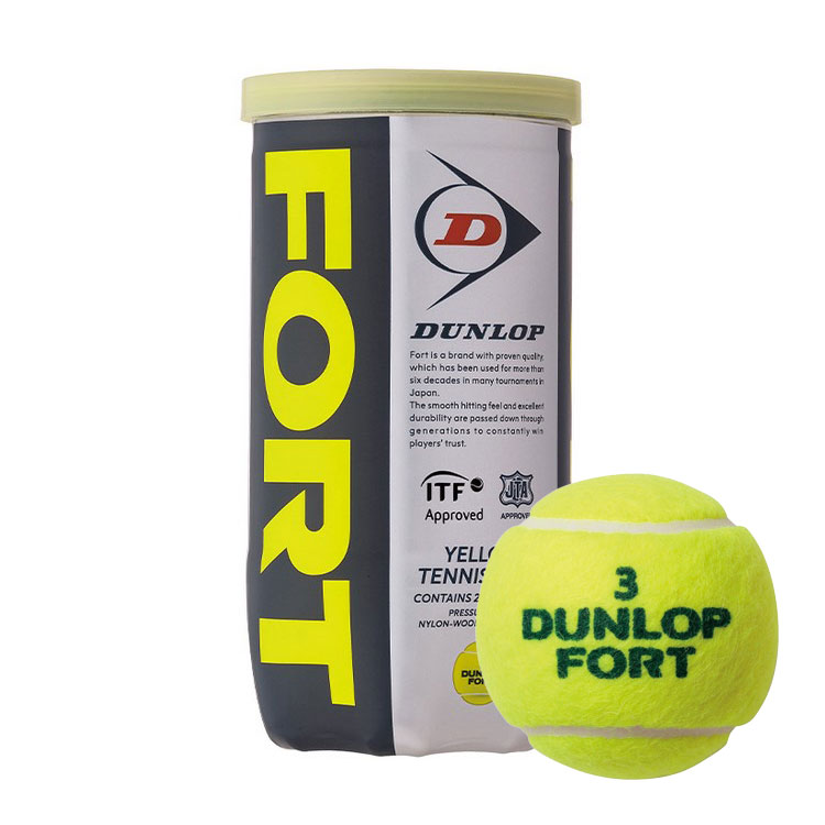 DUNLOPダンロップ 硬式テニス ボール FORT 2球入り缶 缶
