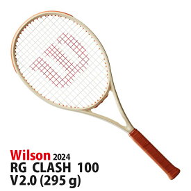 [無料ガット張上無料][国内正規品] Wilson(ウィルソン) ROLAND GARROS 2024 CLASH 100 V2 ( ローランギャロス クラッシュ 100 V2.0 ) 295g WR150711 硬式テニスラケット 2024年モデル