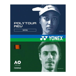 YONEX(ヨネックス) POLY TOUR REV (ポリツアーレブ) ブライトオレンジ(160) ポリエステル 8角断面 硬式テニス ストリング ガット 12Mパッケージ r-【レーヴスポーツ】
