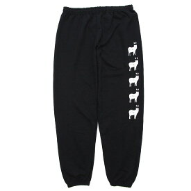 【KM4K カモシカ】EASY SWEAT PANTS (ブラック)(イージースウェットパンツ)