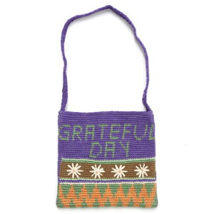 HAVE A GRATEFUL DAY �n�u�A�O���C�g�t���f�C�bCROCHET SHOULDER BAG (�p�[�v��)(�N���V�F�V�����_�[�o�b�O)